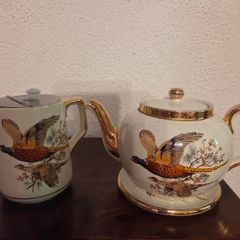 Early Vintage Carrigaline China Teapot, Stand & Hot Water Jug Set
