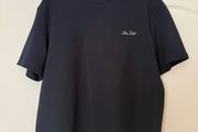 Navy Slim Fit Textured Crew Neck T-Shirt River Island