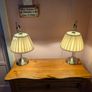 2x brass table lamps Image 2