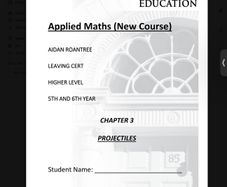 Leaving Cert Applied Maths Institute Notes