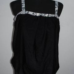 Beach to Beach Black tankini set removable straps  size UK22 EU50 Postage included