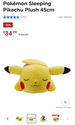 Pokemon sleeping plush