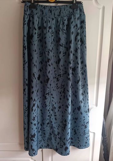 Animal Print front split skirt