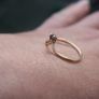 Red Stone 9ct Yellow Gold Ladies Ring 0,9g Image 2