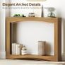 Narrow Console Table, 15 cm Thin Entryway Table, Behind Couch Table for Small Spaces, Small Farmhouse Hallway Table, for Living Room, Hallway, Foyer, Light Walnut Image 4