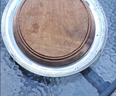 old silver butter dish