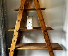 Wooden Ladder Shelving Unit