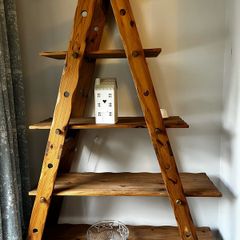 Wooden Ladder Shelving Unit