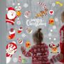 Christmas Window Stickers Reusable 275 Pcs Double Sided Window Cling 9 Sheets Santa Claus Balloon Snowman Reindeer Snowflake for Christmas Decorations (FREE POSTAGE) Image 7