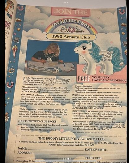 1989 Hasbro  My Little Pony magazine/comic No 120 New Year's Edition