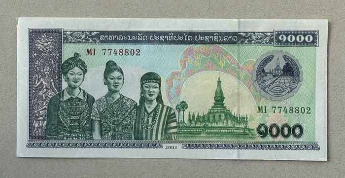 Laos 1000 Kip 2003 Banknote