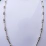 Vintage High Quality  Sterling Silver 925 heavy Bead Necklace  length 16" - 12,58g Image 3