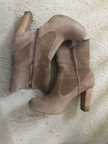Ugg suede ankle boots with heel