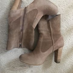 Ugg suede ankle boots with heel