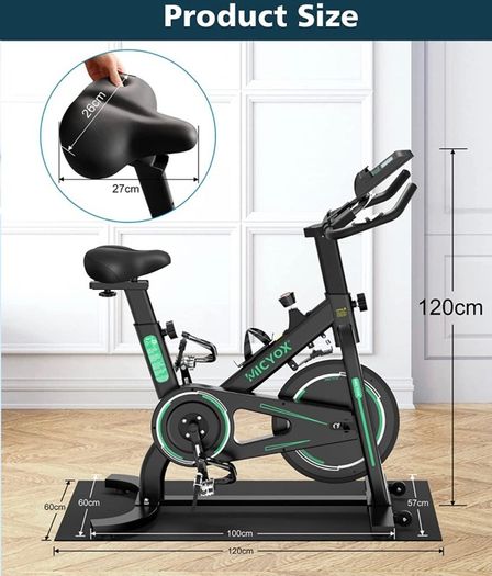 Exercise Bike Magnetic Resistance Indoor Cycling Bike with 26lb Flywheel, Pulse Sensor, Adjustable Saddle Handlebar and Emergency Brake, Silent Stationary Bikes for Home (FREE POSTAGE)