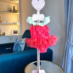 Baby Girls Cute Strawberry Tutu Swimsuit. Age 0-3 months / EU 56cm