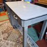 industrial steel desk featuring a light-colored laminate top Image 5