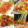 100 Pcs Bamboo Sticks 15cm Wooden Barbecue Skewers Sticks for BBQ kebabs Fruit Meat Image 3