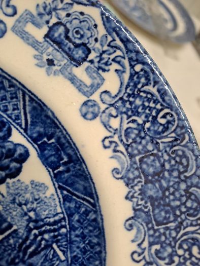 Antique Blue Willow Side Plate 1850 to 1890