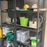 Two 5 Tier plastic shelving units, black plastic Image 2