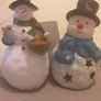 Christmas Decoration .. Snowmen x 2 .. Reduced Both for 16.00euro Image 2