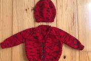 Merino Wool Baby Cardigan and Hat