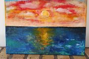 Abstract Sunset painting