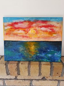 Abstract Sunset painting