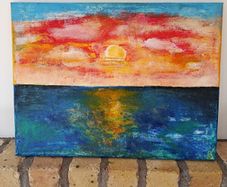 Abstract Sunset painting