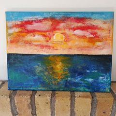 Abstract Sunset painting