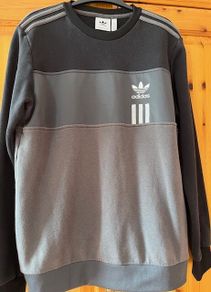 Adidas Black / Grey Sweater Jumper. Size Uk Medium  Great Quality & In  Great Used Condition.