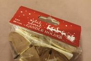 4 piece gold candle holders
