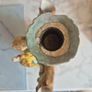 Antique German porcelain figural spill vase tree trunk & maiden c,1900 Image 3