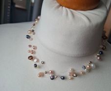 Jersey freshwater Multicoloured pearls