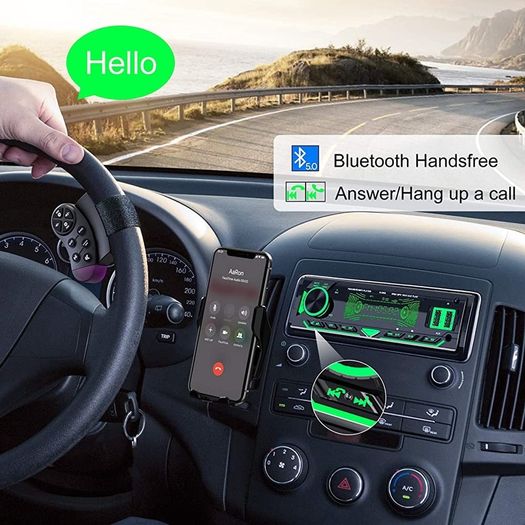 Car Stereo Bluetooth, CENXINY Car Radio Bluetooth 5.0 Hands-free1 Din Universal Built-in Microphone, 4X65W Car Radio Receiver