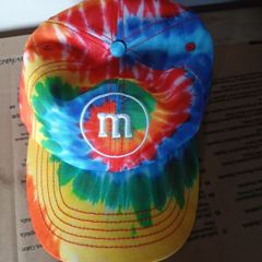 Tie dye m&m hat