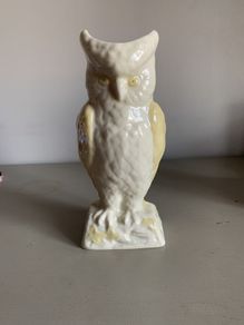 Vintage Belleek Figural Owl