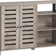 Storage Cabinet, Sideboard, with 2 Door Cupboard, Adjustable Shelves, for Dining Room, Living Room, Kitchen,