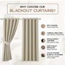 Ivory Cream Black Out Curtains Image 4