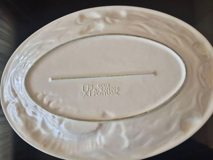 Vintage A. Santos Portugal Large 19" Majolica Lobster Platter (Model 8003)