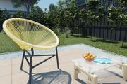 Garden Moon Chair Poly Rattan Beige