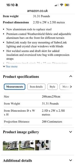 Kampa Rally 200 Awning