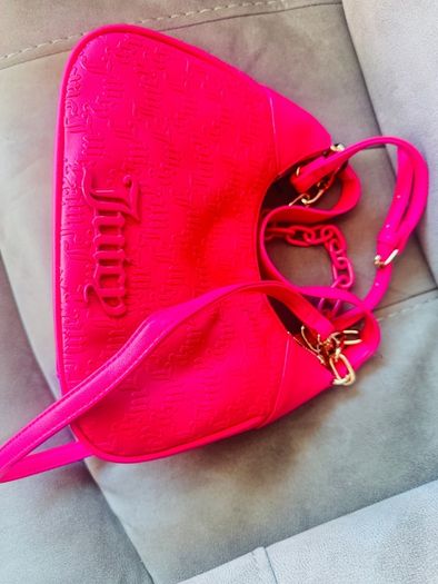 Juicy Couture Women Brand Logo Pink Shoulder Bag
