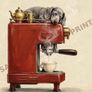 Dachshund Coffee Prints A5 A4 A3 - 6 Designs - Citywest SC - 250gsm Matte - Sausage Dog Image 2