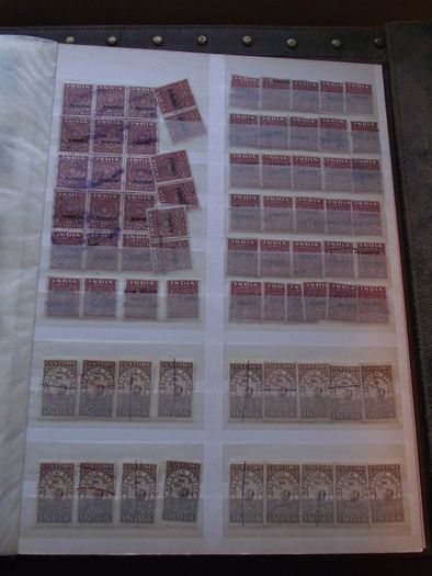 A big collection of Stamps from India, presented in the stock book