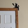 Halloween Door Topper - Witch with Broom and Crow - PLA 3D Printed Decor Image 2