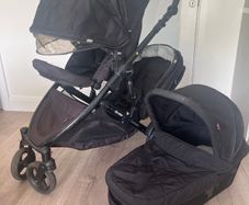 Double buggy with bassinet birth- 5yrs