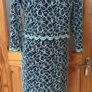 M&S Per Una Ladies Blue 2 Tier pencil dress size 12 includes Post Image 2