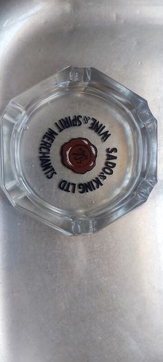 Vintage Ashtray SADO & KING ltd ,wine ,spirit merchant vintage glass Ashtray, good old condition, see pictures for condition, sold as seen,,collectors item, hard to come by,price includes post thank you