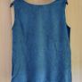Embroidered dark blue vintage o.p.a. ladies top, never worn, size M. Image 2